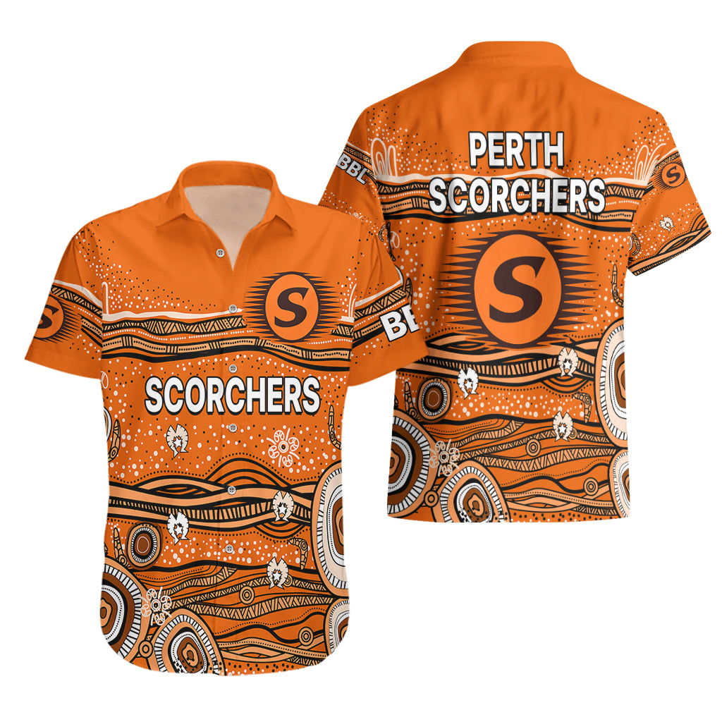 Australia Scorchers Cricket Hawaiian Shirt Indigenous 2023 - Vibe Hoodie Shop