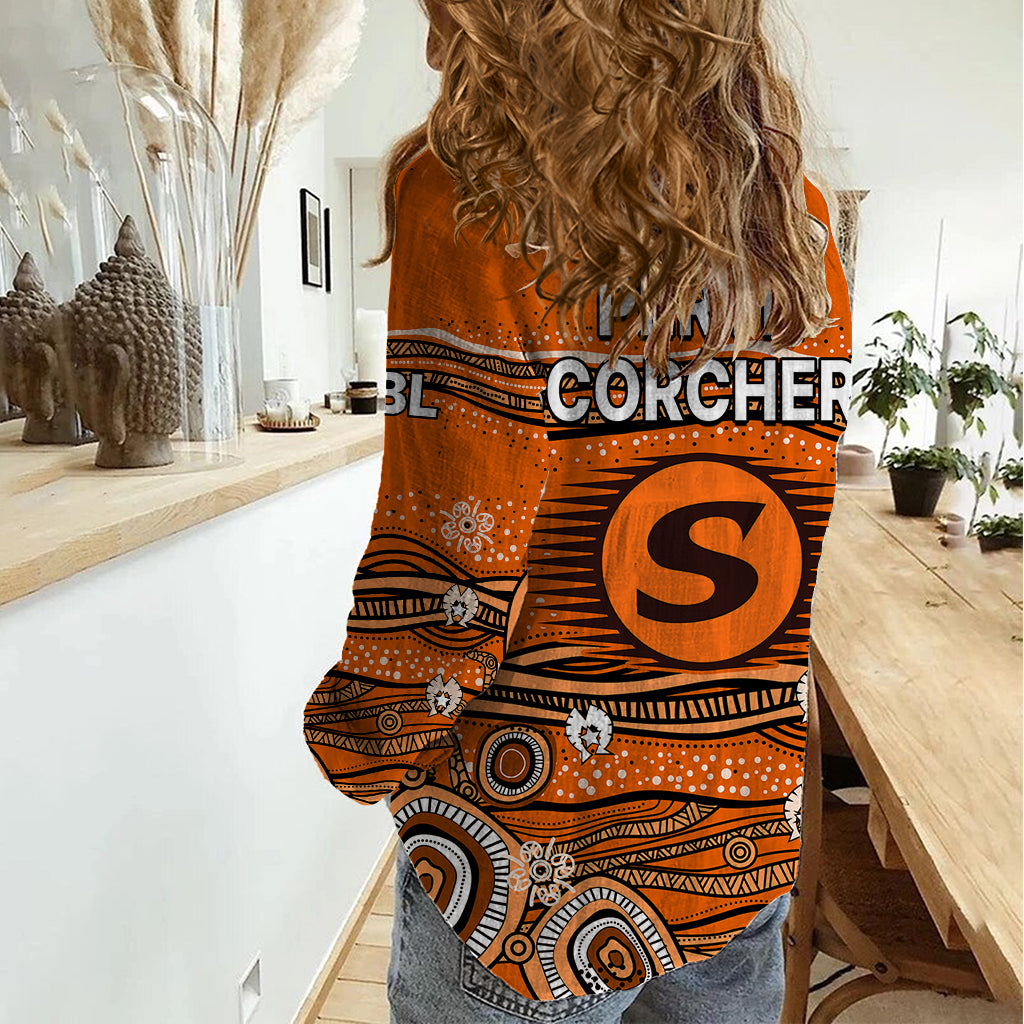 Australia Scorchers Cricket Women Casual Shirt Indigenous 2023 - Vibe Hoodie Shop