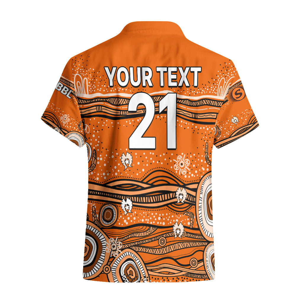 (Custom Text And Number) Australia Scorchers Cricket Hawaiian Shirt Indigenous 2023 - Vibe Hoodie Shop