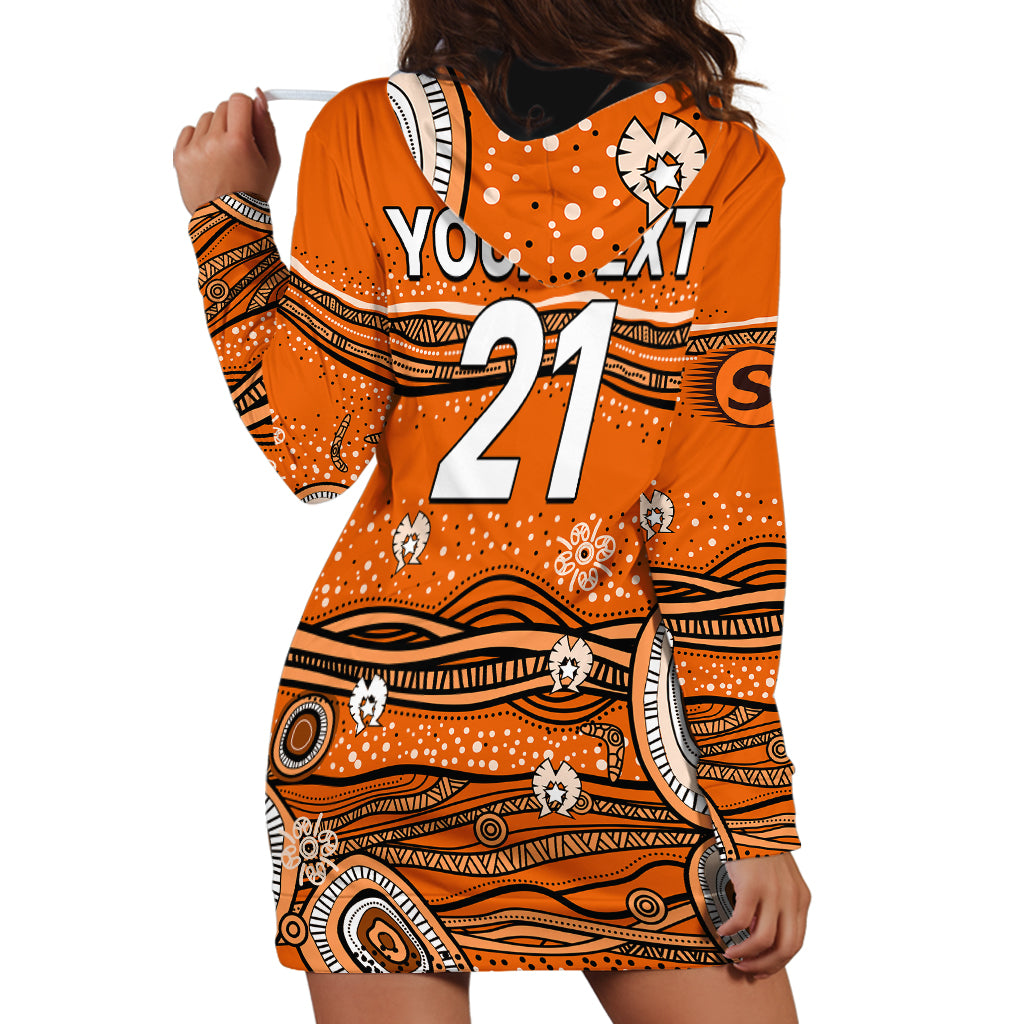 (Custom Text And Number) Australia Scorchers Cricket Hoodie Dress Indigenous 2023 - Vibe Hoodie Shop