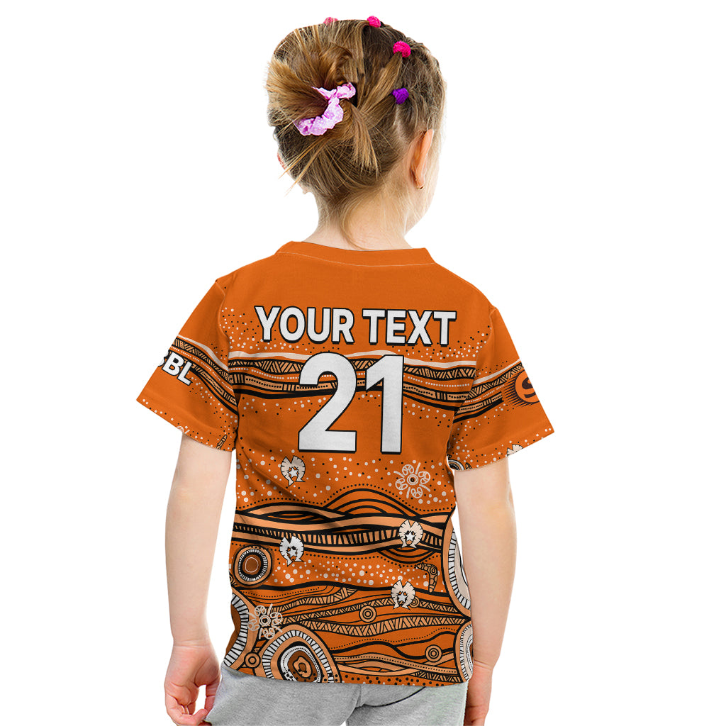 (Custom Text And Number) Australia Scorchers Cricket Kid T Shirt Indigenous 2023 - Vibe Hoodie Shop