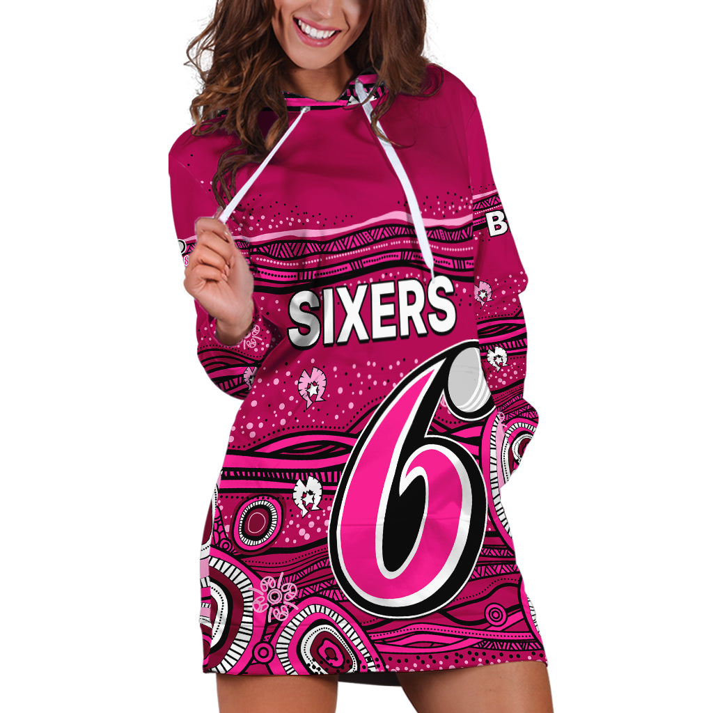 Australia Sixers Cricket Hoodie Dress Indigenous 2023 - Vibe Hoodie Shop