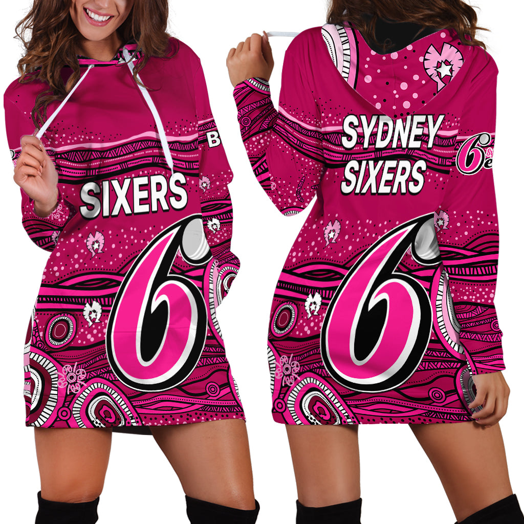 Australia Sixers Cricket Hoodie Dress Indigenous 2023 - Vibe Hoodie Shop