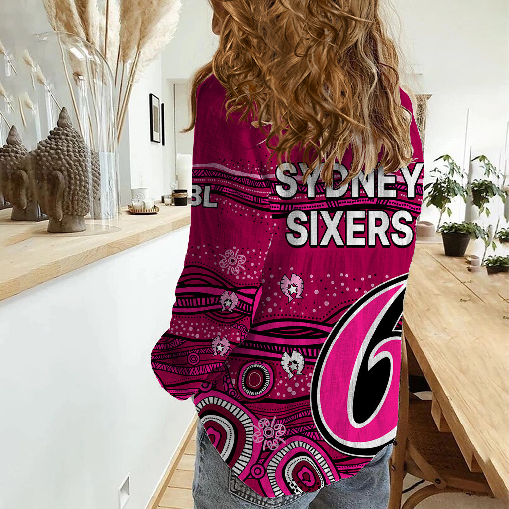 Australia Sixers Cricket Women Casual Shirt Indigenous 2023 - Vibe Hoodie Shop