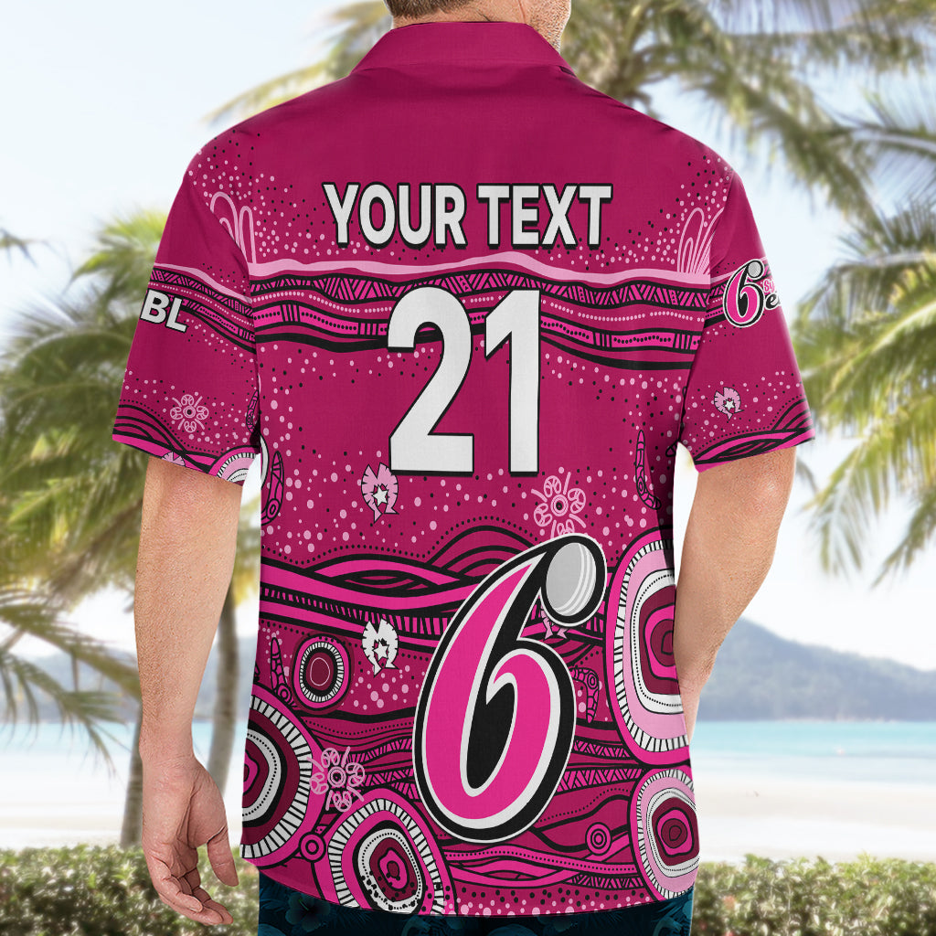 (Custom Text And Number) Australia Sixers Cricket Hawaiian Shirt Indigenous 2023 - Vibe Hoodie Shop