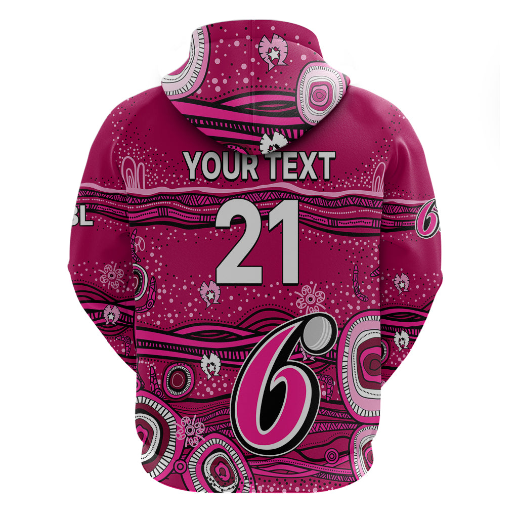 (Custom Text And Number) Australia Sixers Cricket Hoodie Indigenous 2023 LT9 - Vibe Hoodie Shop