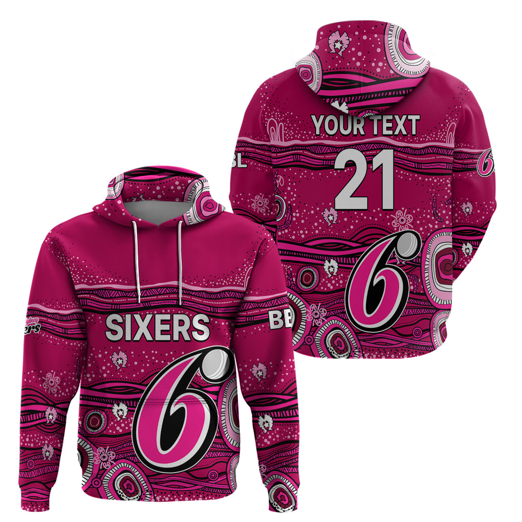 (Custom Text And Number) Australia Sixers Cricket Hoodie Indigenous 2023 LT9 - Vibe Hoodie Shop