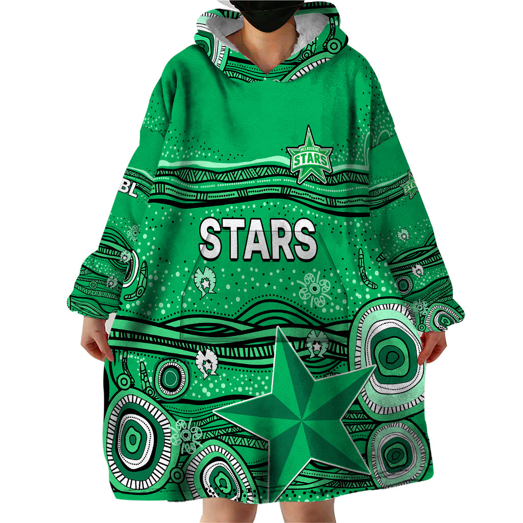 Australia Stars Cricket Wearable Blanket Hoodie Indigenous 2023 - Vibe Hoodie Shop