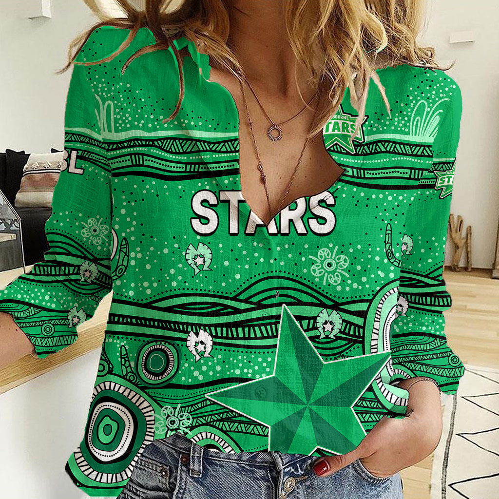 Australia Stars Cricket Women Casual Shirt Indigenous 2023 - Vibe Hoodie Shop