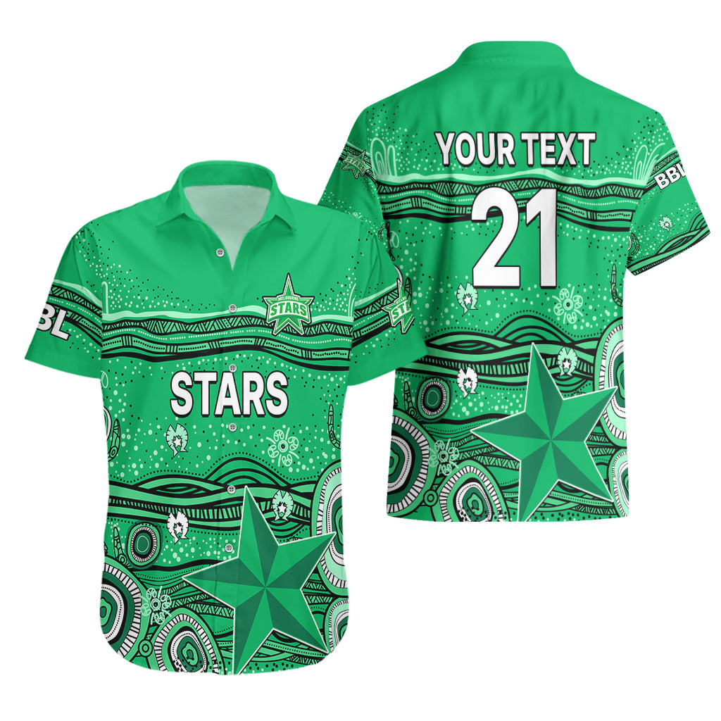 (Custom Text And Number) Australia Stars Cricket Hawaiian Shirt Indigenous 2023 - Vibe Hoodie Shop