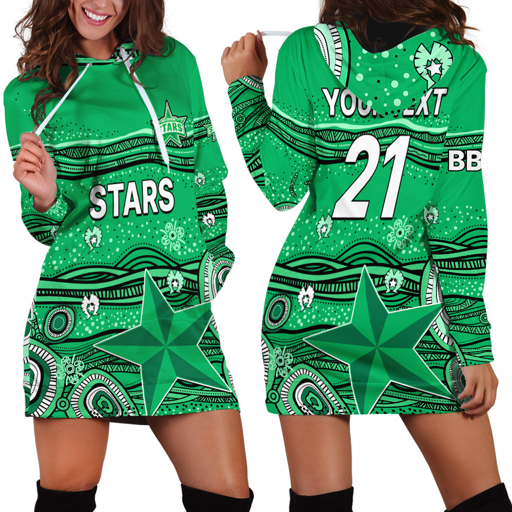 (Custom Text And Number) Australia Stars Cricket Hoodie Dress Indigenous 2023 - Vibe Hoodie Shop