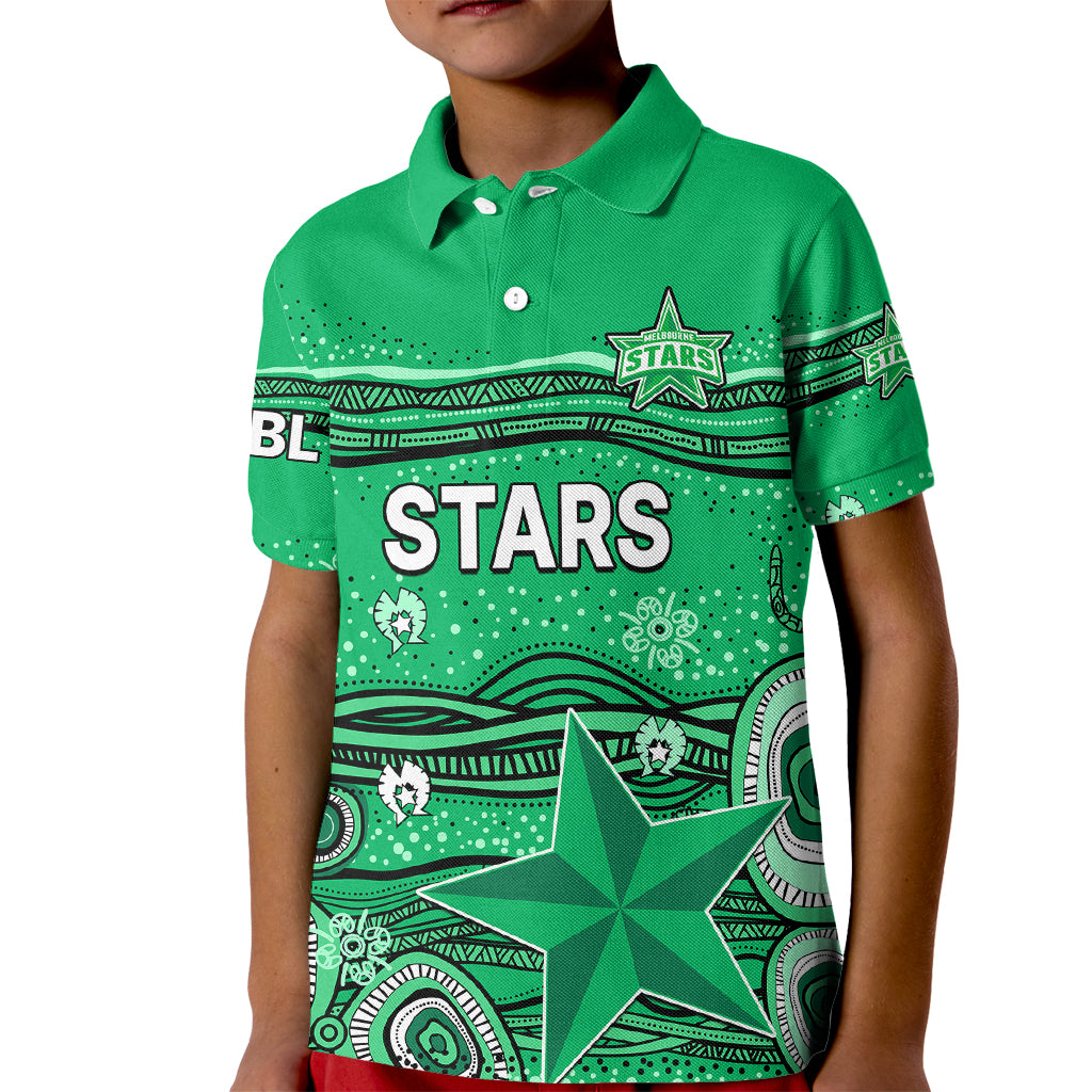 (Custom Text And Number) Australia Stars Cricket Kid Polo Shirt Indigenous 2023 - Vibe Hoodie Shop