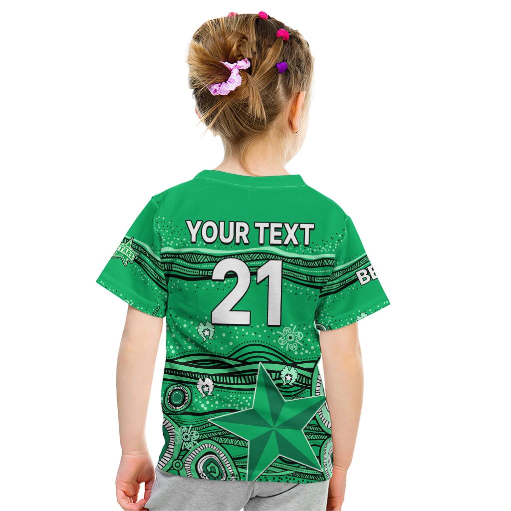 (Custom Text And Number) Australia Stars Cricket Kid T Shirt Indigenous 2023 - Vibe Hoodie Shop