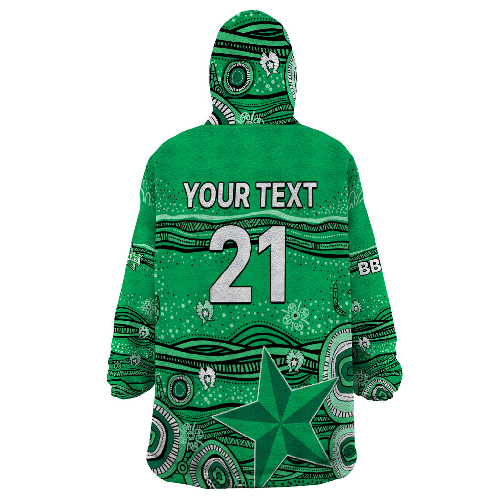 (Custom Text And Number) Australia Stars Cricket Wearable Blanket Hoodie Indigenous 2023 - Vibe Hoodie Shop