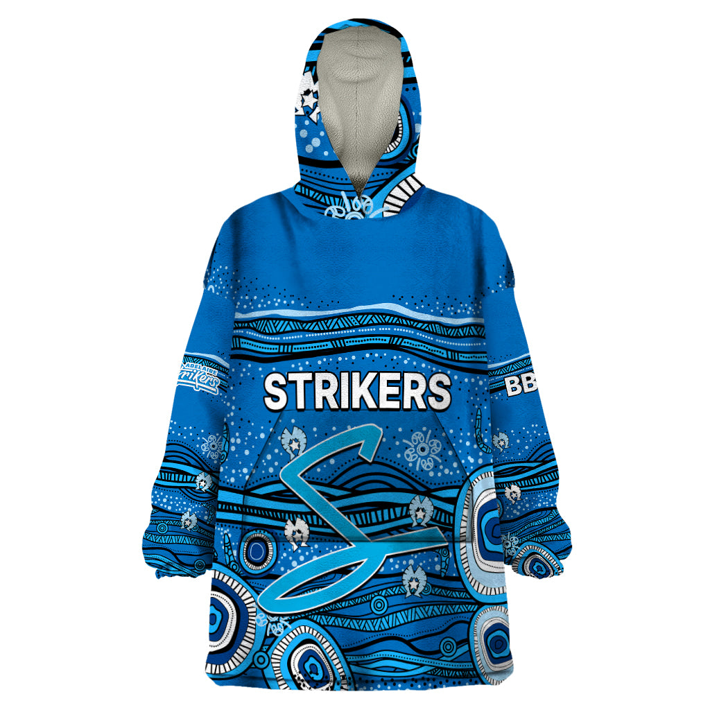 Australia Strikers Cricket Wearable Blanket Hoodie Indigenous 2023 - Vibe Hoodie Shop