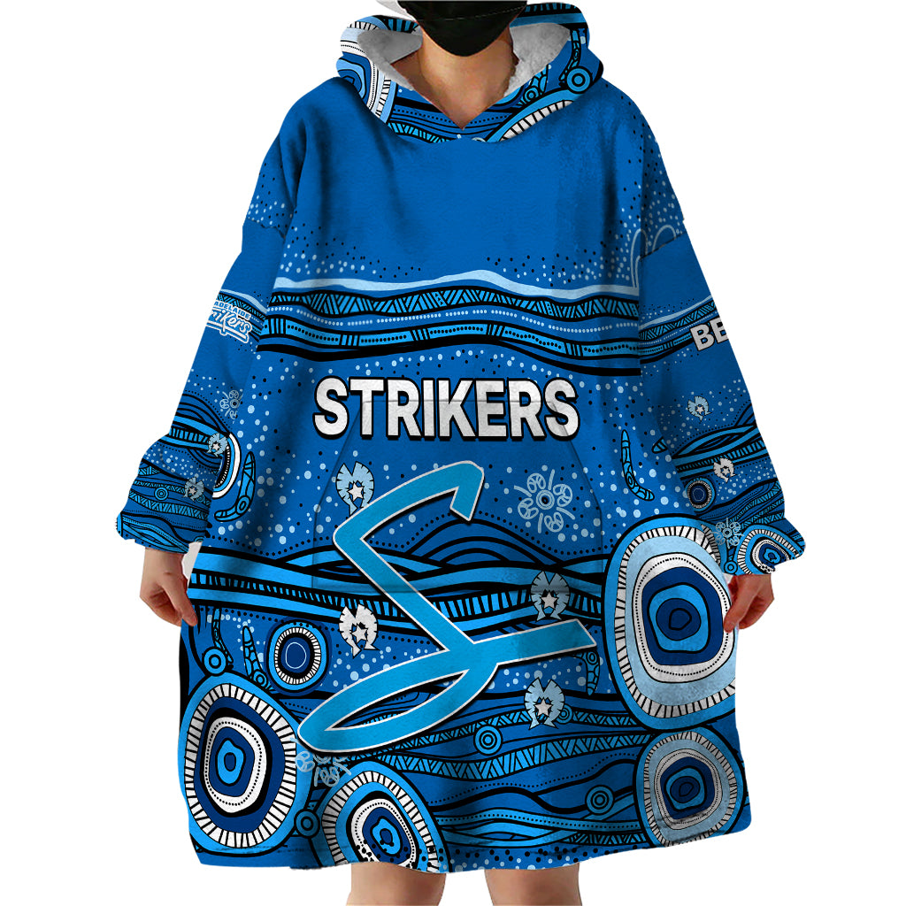 Australia Strikers Cricket Wearable Blanket Hoodie Indigenous 2023 - Vibe Hoodie Shop