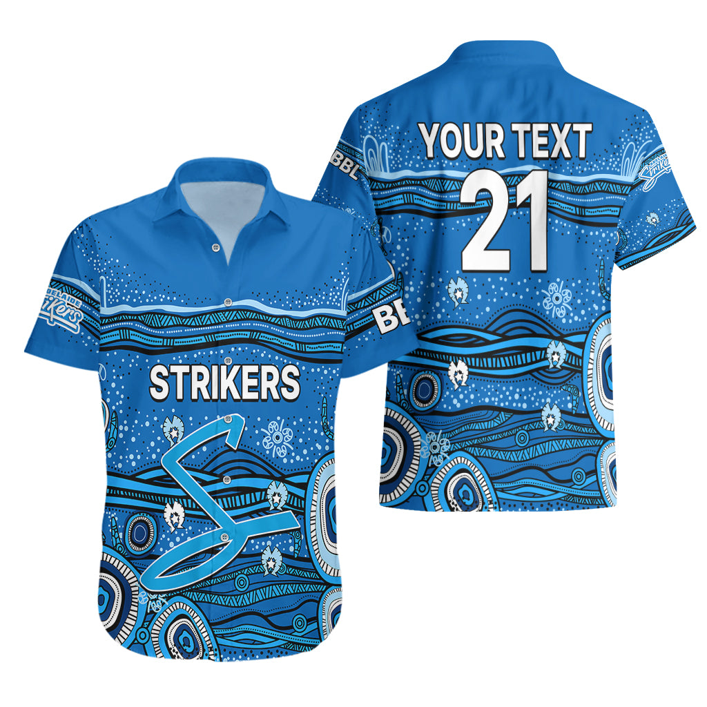 (Custom Text And Number) Australia Strikers Cricket Hawaiian Shirt Indigenous 2023 - Vibe Hoodie Shop