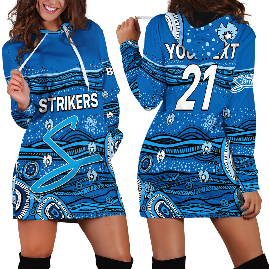 (Custom Text And Number) Australia Strikers Cricket Hoodie Dress Indigenous 2023 - Vibe Hoodie Shop