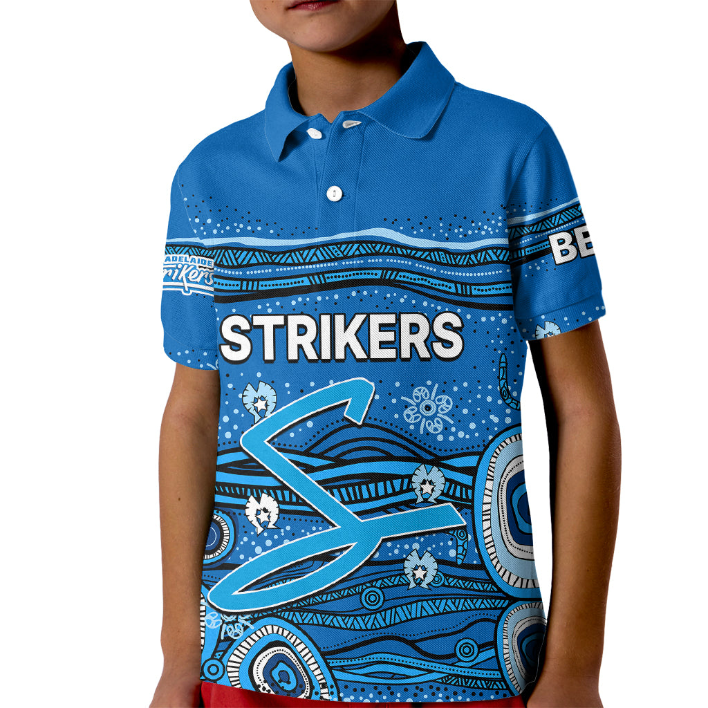 (Custom Text And Number) Australia Strikers Cricket Kid Polo Shirt Indigenous 2023 - Vibe Hoodie Shop