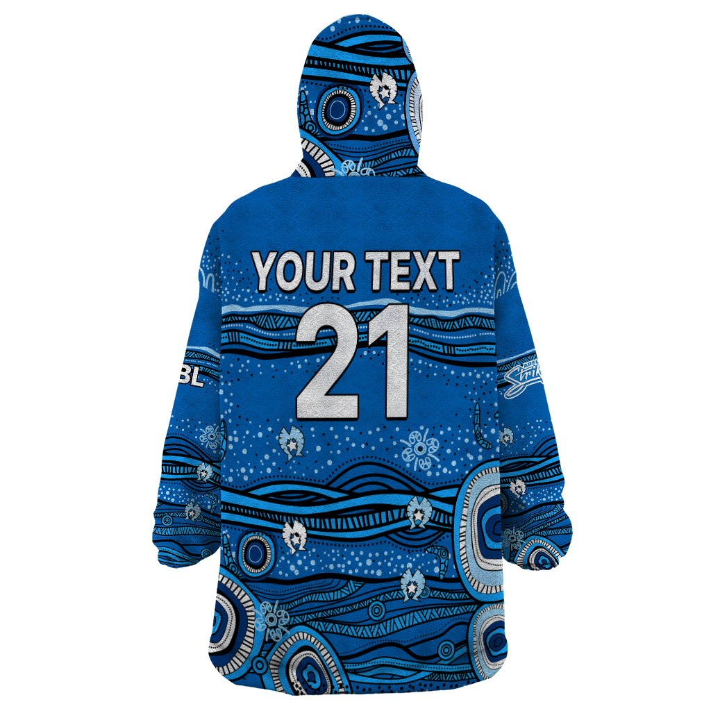 (Custom Text And Number) Australia Strikers Cricket Wearable Blanket Hoodie Indigenous 2023 - Vibe Hoodie Shop