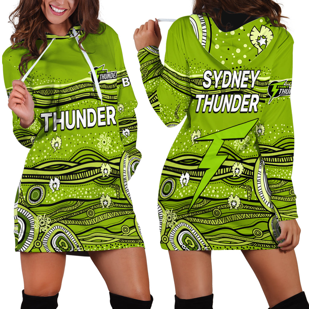 Australia Thunder Cricket Hoodie Dress Indigenous 2023 - Vibe Hoodie Shop