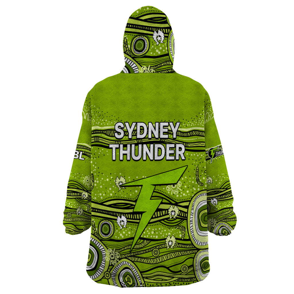 Australia Thunder Cricket Wearable Blanket Hoodie Indigenous 2023 - Vibe Hoodie Shop