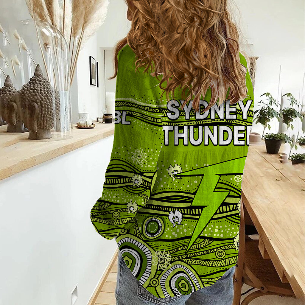 Australia Thunder Cricket Women Casual Shirt Indigenous 2023 - Vibe Hoodie Shop