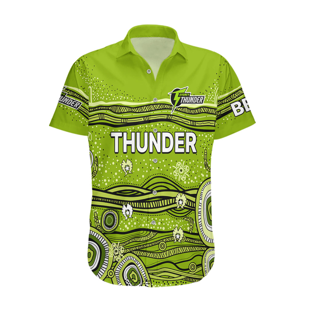 (Custom Text And Number) Australia Thunder Cricket Hawaiian Shirt Indigenous 2023 - Vibe Hoodie Shop
