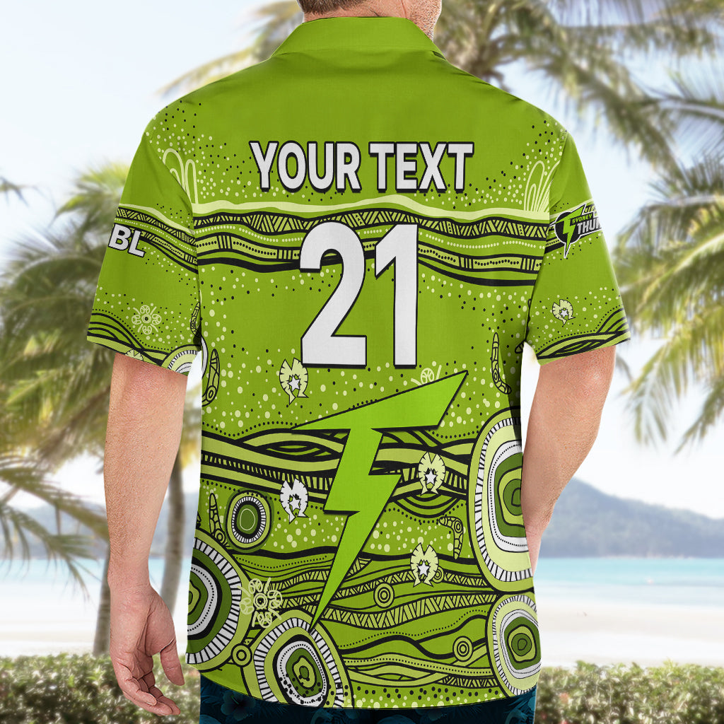 (Custom Text And Number) Australia Thunder Cricket Hawaiian Shirt Indigenous 2023 - Vibe Hoodie Shop