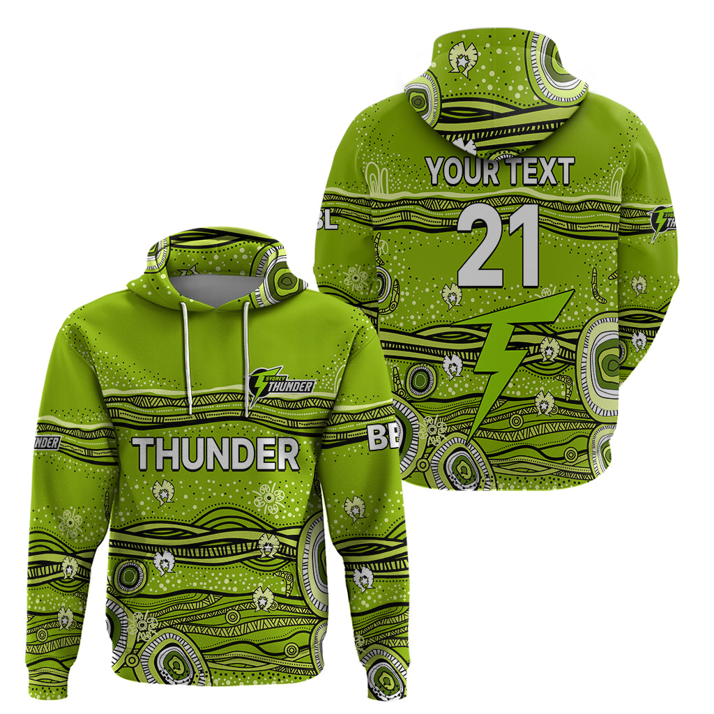 (Custom Text And Number) Australia Thunder Cricket Hoodie Indigenous 2023 LT9 - Vibe Hoodie Shop