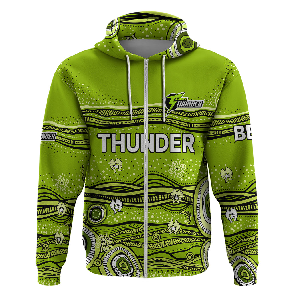 (Custom Text And Number) Australia Thunder Cricket Hoodie Indigenous 2023 LT9 - Vibe Hoodie Shop