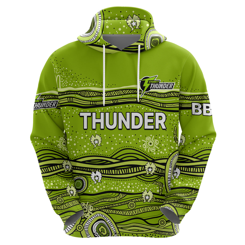 (Custom Text And Number) Australia Thunder Cricket Hoodie Indigenous 2023 LT9 - Vibe Hoodie Shop