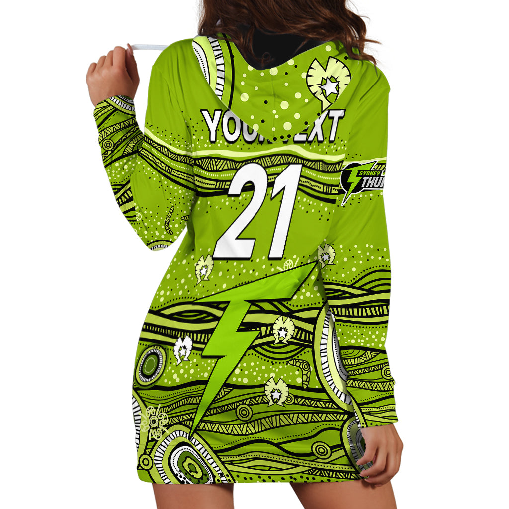 (Custom Text And Number) Australia Thunder Cricket Hoodie Dress Indigenous 2023 - Vibe Hoodie Shop