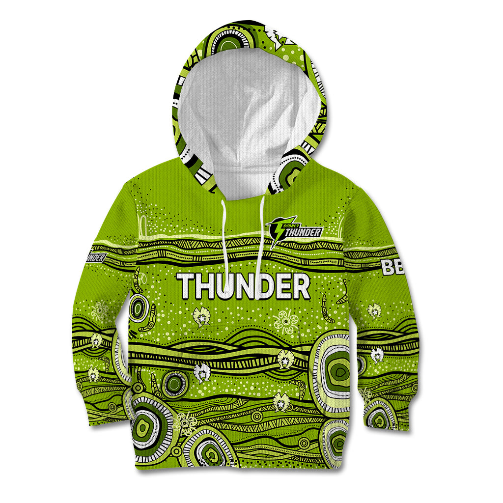 (Custom Text And Number) Australia Thunder Cricket Kid Hoodie Indigenous 2023 - Vibe Hoodie Shop