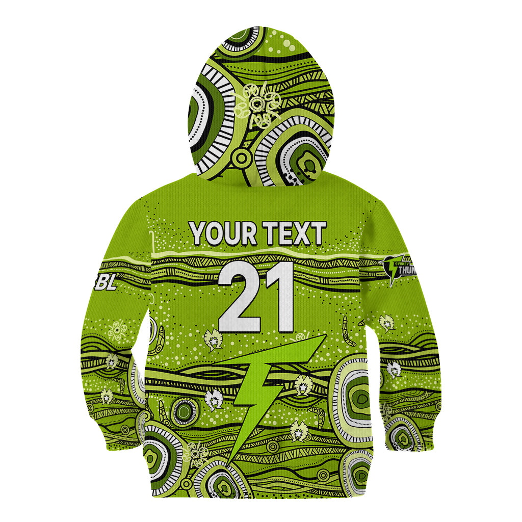 (Custom Text And Number) Australia Thunder Cricket Kid Hoodie Indigenous 2023 - Vibe Hoodie Shop