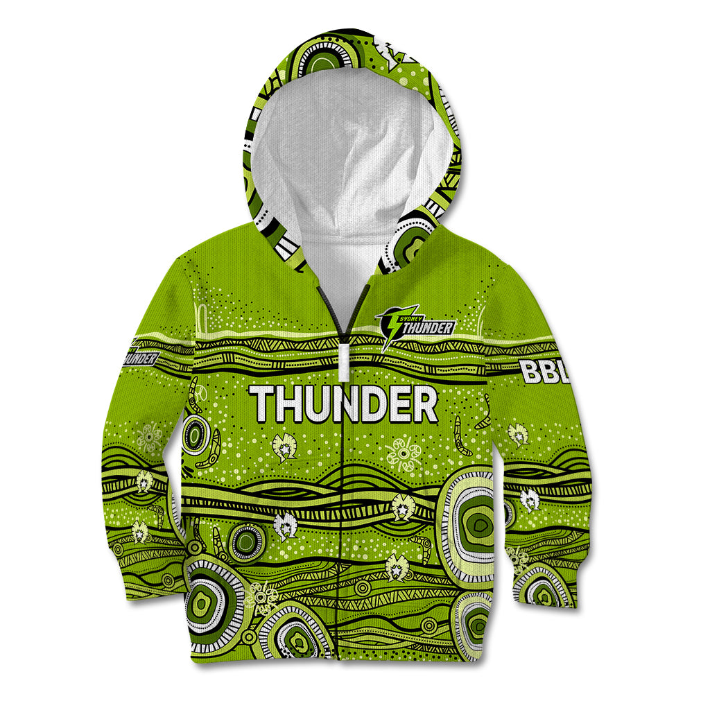 (Custom Text And Number) Australia Thunder Cricket Kid Hoodie Indigenous 2023 - Vibe Hoodie Shop