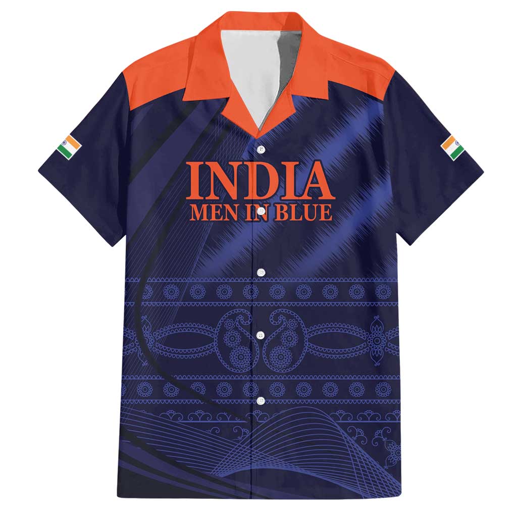 Custom India Cricket Hawaiian Shirt Go Men In Blue Sporty Version - Vibe Hoodie Shop