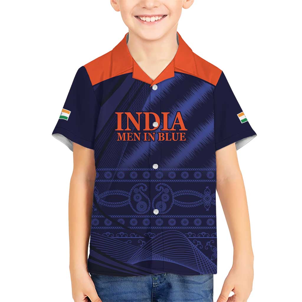 Custom India Cricket Hawaiian Shirt Go Men In Blue Sporty Version - Vibe Hoodie Shop