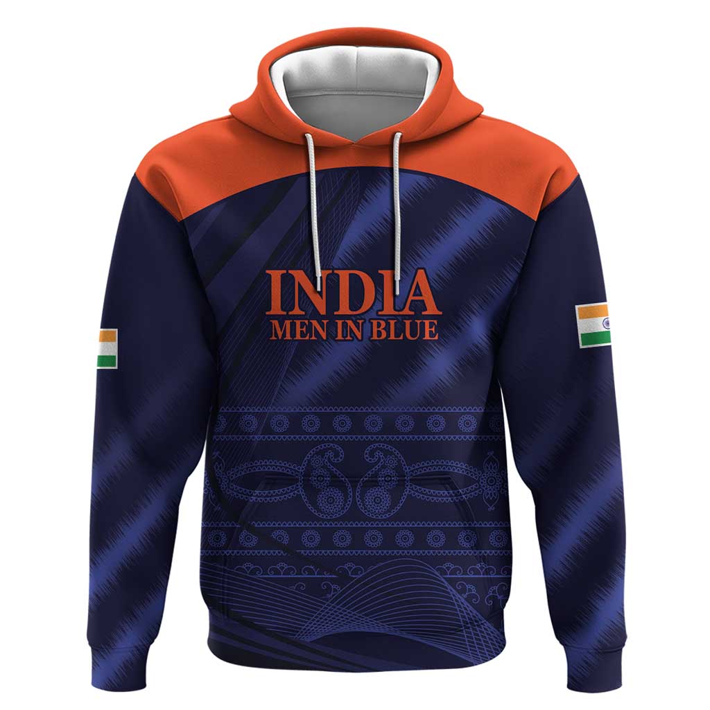 Custom India Cricket Hoodie Go Men In Blue Sporty Version LT9 - Vibe Hoodie Shop