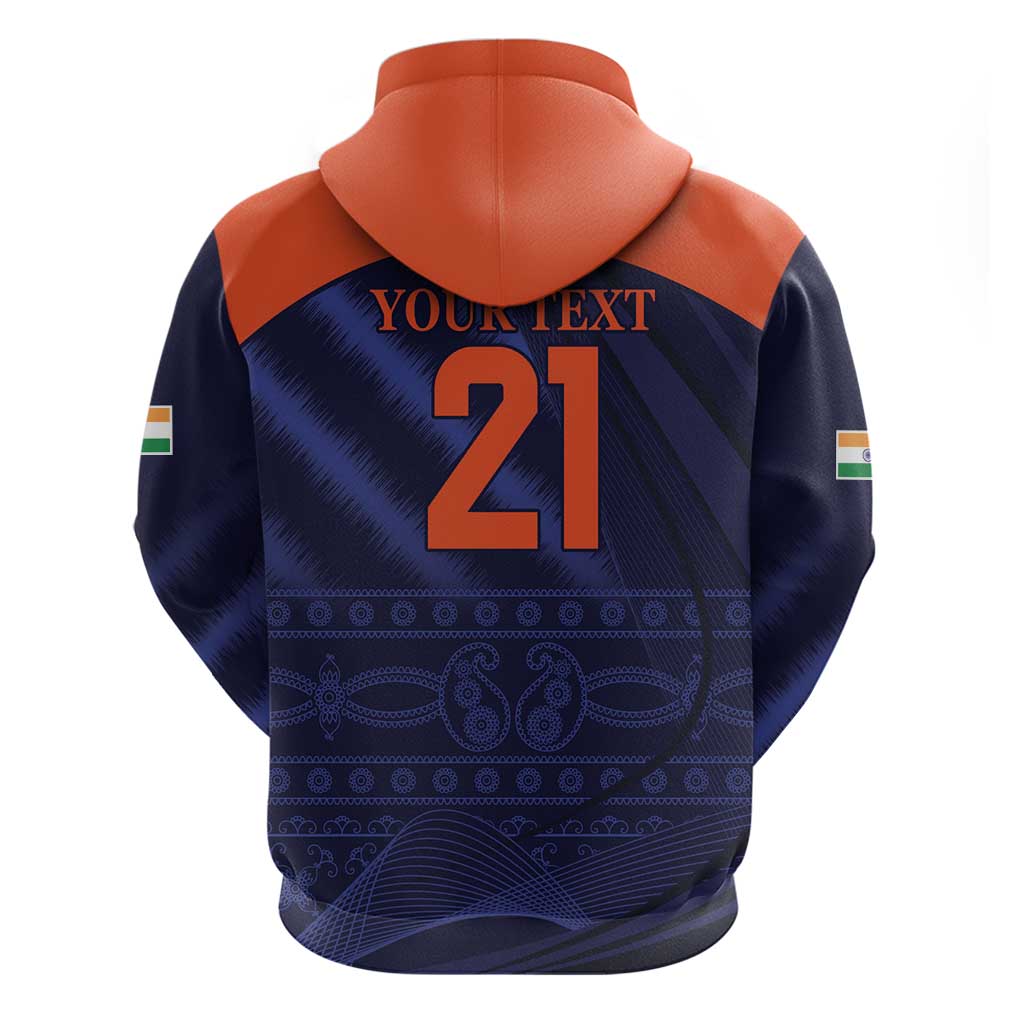 Custom India Cricket Hoodie Go Men In Blue Sporty Version LT9 - Vibe Hoodie Shop