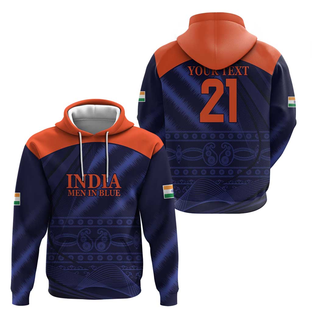 Custom India Cricket Hoodie Go Men In Blue Sporty Version LT9 - Vibe Hoodie Shop