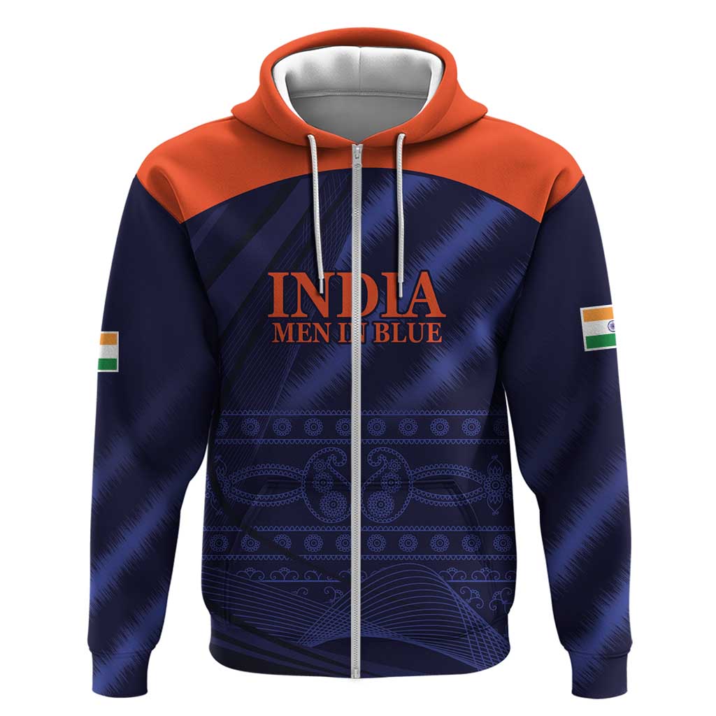 Custom India Cricket Hoodie Go Men In Blue Sporty Version LT9 - Vibe Hoodie Shop