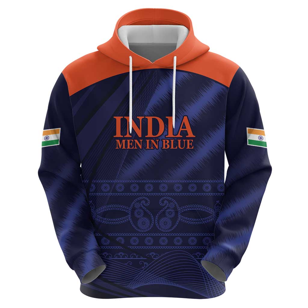 Custom India Cricket Hoodie Go Men In Blue Sporty Version LT9 - Vibe Hoodie Shop