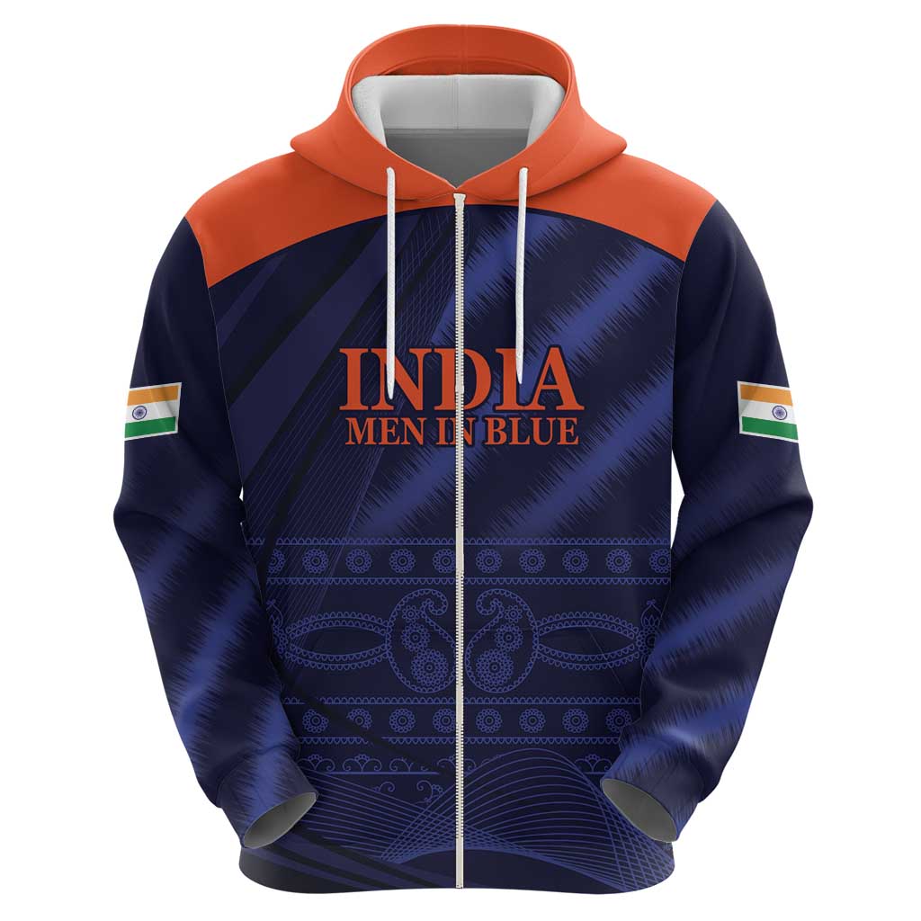 Custom India Cricket Hoodie Go Men In Blue Sporty Version LT9 - Vibe Hoodie Shop