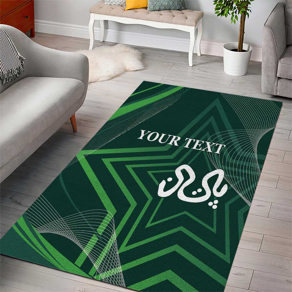 Custom Pakistan Cricket Area Rug Go Shaheens Sporty Version - Vibe Hoodie Shop