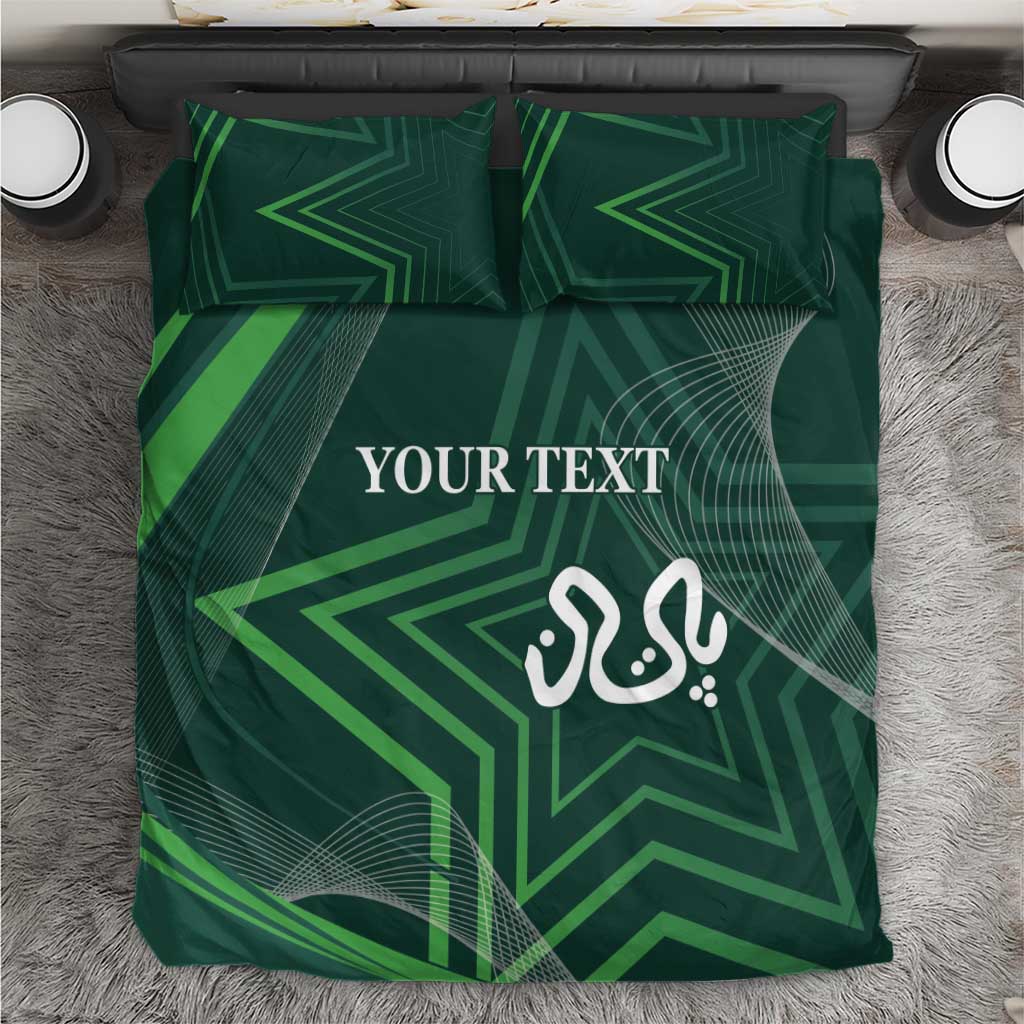 Custom Pakistan Cricket Bedding Set Go Shaheens Sporty Version - Vibe Hoodie Shop