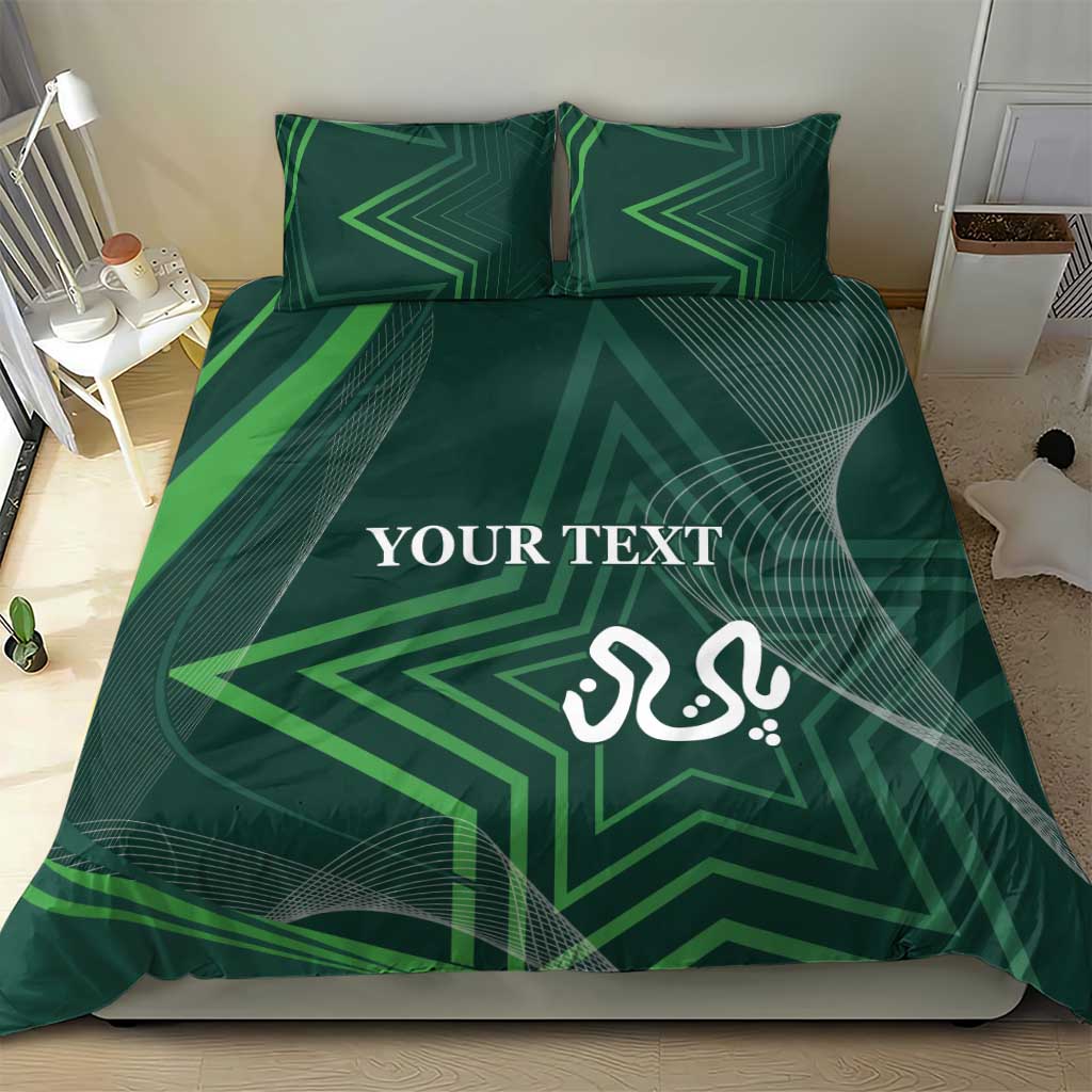 Custom Pakistan Cricket Bedding Set Go Shaheens Sporty Version - Vibe Hoodie Shop