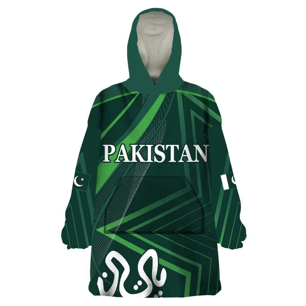 Custom Pakistan Cricket Wearable Blanket Hoodie Go Shaheens Sporty Version - Vibe Hoodie Shop