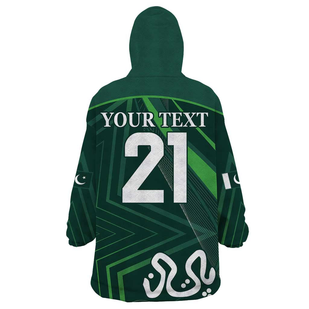 Custom Pakistan Cricket Wearable Blanket Hoodie Go Shaheens Sporty Version - Vibe Hoodie Shop