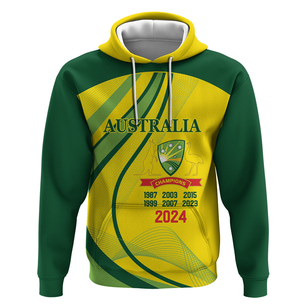 Australia Cricket World Cup 2024 Hoodie Aussie Make Champions LT9 - Vibe Hoodie Shop